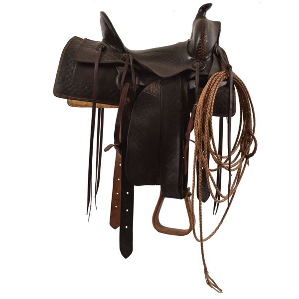 Early Tooled High Back Saddle