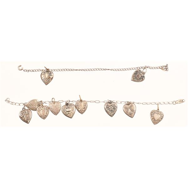 Sterling Silver Heart Charm Bracelets
