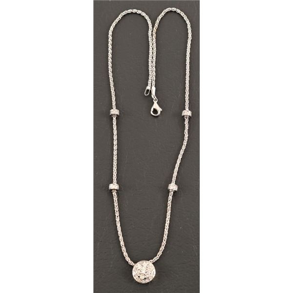 18k White Gold Diamond Necklace