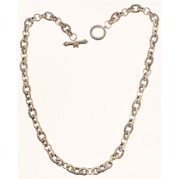 Sterling Silver & 18k Gold Necklace