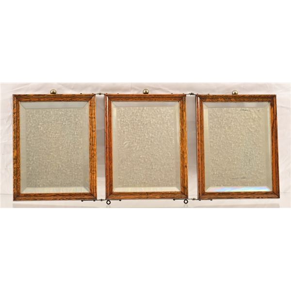 Antique Folding Shaving Mirror