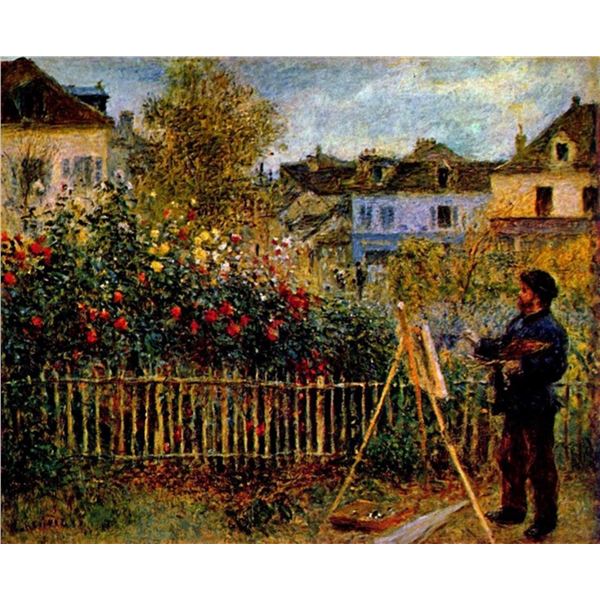 Claude Monet - Monet Painting in His Garden in Argenteuil