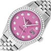 Image 1 : Rolex Stainless Steel Pink Diamond 36MM Oyster Perpetual Datejust Wristwatch