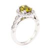 Image 4 : 3.17 ctw Oval Mixed Yellow Sapphire And Round Brilliant Cut Diamond Ring - 14KT