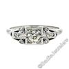 Image 1 : Art Deco Platinum 0.50 ctw Old European Diamond Engagement Ring