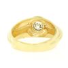 Image 8 : Men's 14kt Yellow and White Gold 0.40 ctw Bezel Round Diamond Solitaire Band Rin