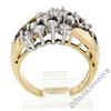 Image 5 : 14kt Yellow Gold 1.10 ctw Prong Set Round Brilliant Diamond 3 Row Band Ring