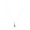 Image 1 : 1.32 ctw Aquamarine and Diamond Pendant - 14KT White Gold