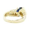 Image 3 : 2.05 ctw Round Brilliant Blue Sapphire And Diamond Ring - 14KT Yellow Gold