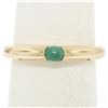 Image 6 : 14K Tri Color Gold 3 Stackable Tension Set Emerald Sapphire Ruby Solitaire Rings