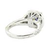 Image 3 : 2.47 ctw Round Brilliant Blue Sapphire And Diamond Ring - 14KT White Gold