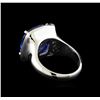 Image 3 : GIA Cert 13.93 ctw Blue Sapphire and Diamond Ring - 14KT White Gold