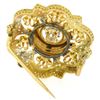 Image 5 : Antique Victorian 18K Yellow Gold Diamond Pearl Detailed Open Flower Brooch Pin
