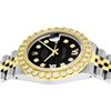 Image 5 : Rolex Mens 2 Tone Black VS 4 ctw Beadset Diamond Datejust Wristwatch with Rolex