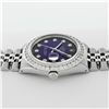 Image 8 : Rolex Mens Stainless Steel Blue Vignette 3 ctw Diamond Datejust Wristwatch