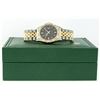 Image 7 : Rolex Mens 2 Tone Black Index Pyramid Diamond Bezel Datejust Wristwatch With Rol