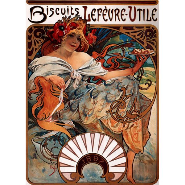 Alfonse Mucha  - Buscuits, Lefevre Utile