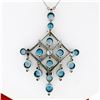 Image 5 : Tiffany & Co. Jazz Platinum 7.20 ctw Round Aquamarine Diamond Chandelier Necklac