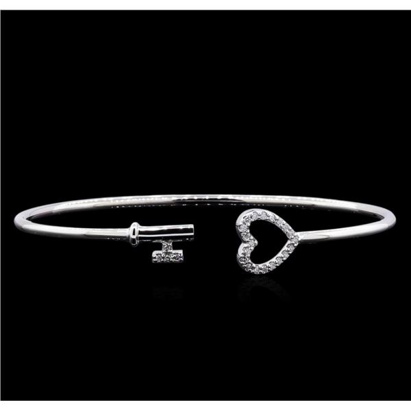 0.15 ctw Diamond Bracelet - 14KT White Gold