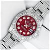 Image 3 : Rolex Datejust New Style Ladies 26 Quickset Red Full Diamond 4CTW Datejust Box A