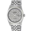 Image 3 : Rolex Mens Stainless Steel 36MM Slate Grey Roman Datejust Wristwatch