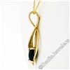 Image 4 : 14kt Yellow Gold Pear Cabochon Black Onyx Open Pendant Necklace
