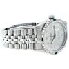 Image 5 : Rolex Mens Stainless Steel Slate Grey Diamond & Emerald Datejust Wristwatch