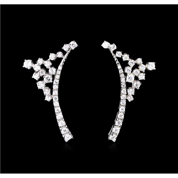 2.28 ctw Diamond Earrings - 14KT White Gold