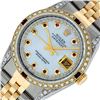 Image 4 : Rolex Mens 2 Tone Lugs MOP Ruby & Diamond 36MM Datejust