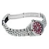 Image 8 : Rolex Ladies Stainless Steel Diamond Lugs & Ruby Datejust Wristwatch 36MM