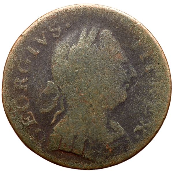 1774 Machin's Mills Halfpenny V.8-74A R4 G6