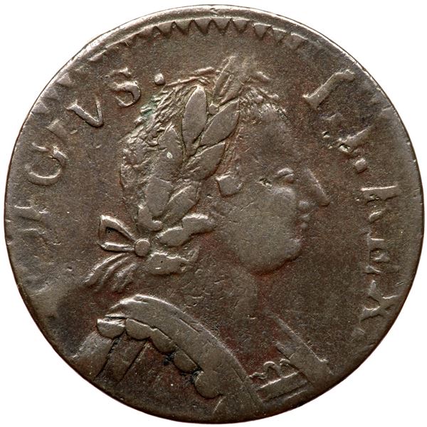 1787 Machin's Mills Halfpenny V.17-87B R2 VF35