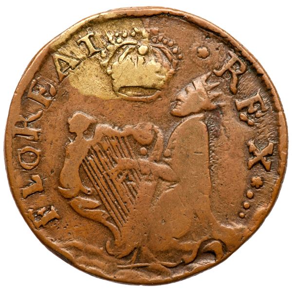 (1667-69) St Patrick Farthing Breen-213, Griffee 41-5/6a R7 VF25