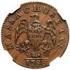 Image 2 : 1788 Massachusetts Half Cent Ryder 1-B R2 NGC graded MS63 Brown, CAC Approved