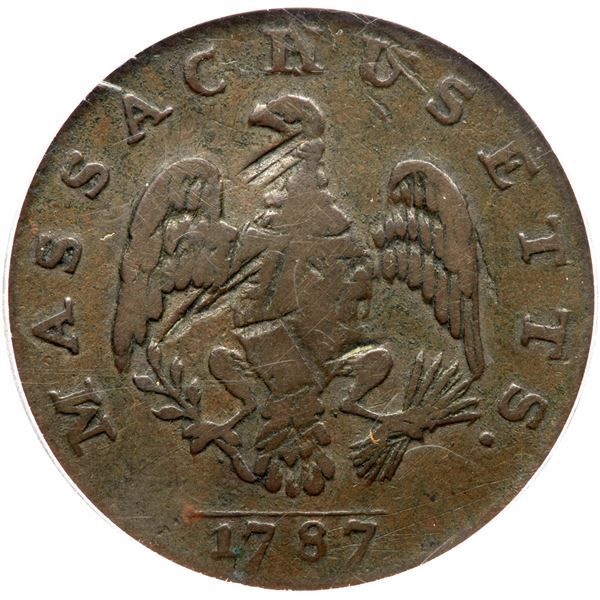 1787 Massachusetts Cent Ryder 3-G R3 SEGS graded VF20
