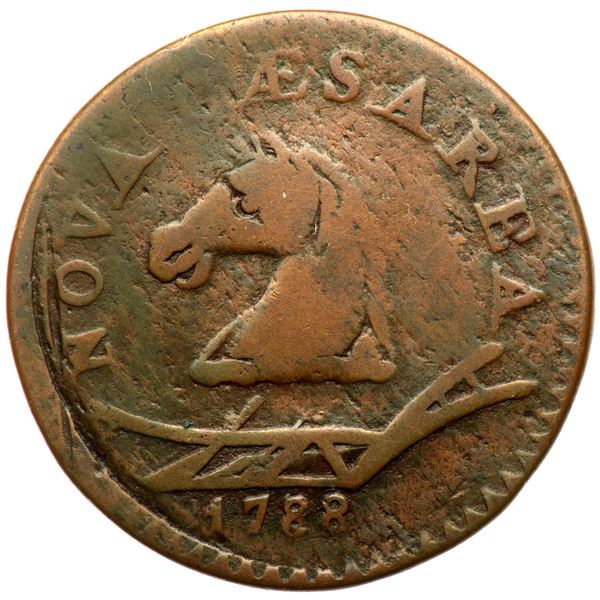 1787 New Jersey Maris 50-f Head Left R3 VG10