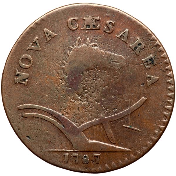 1787 New Jersey Maris 63-s R2 Large Planchet F12