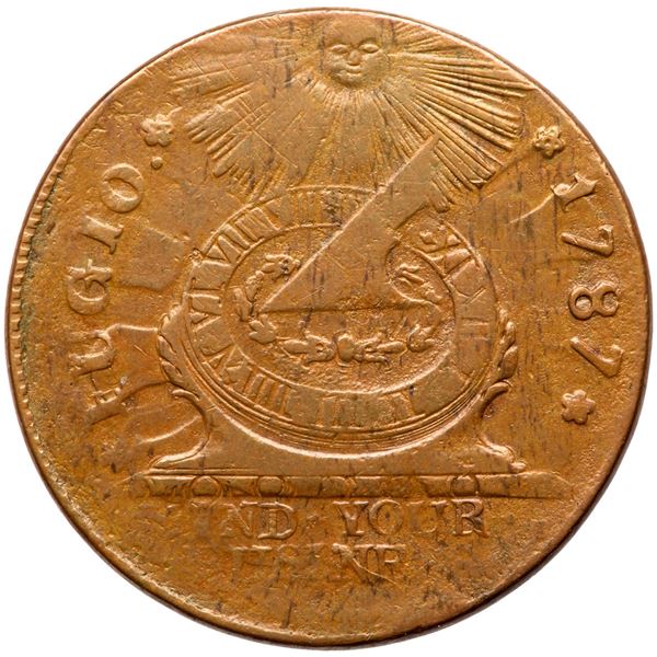 1787 Fugio Cent Newman 13-N R7 VF30