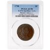 Image 3 : 1798 S-176 R4 Style II Hair, Small 8 PCGS graded AU50