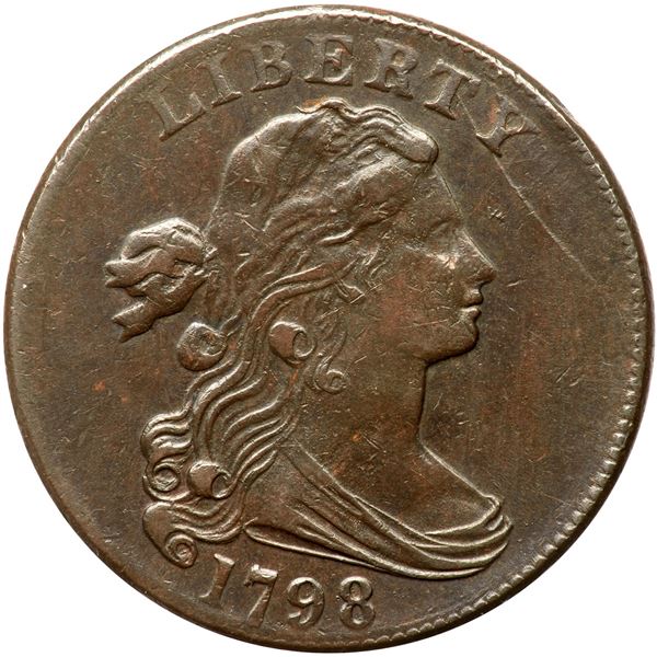 1798 S-187 R1 Style II Hair, Small 8 VF35
