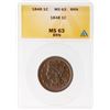 Image 3 : 1848 N-15 R5 ANACS graded MS63 Brown