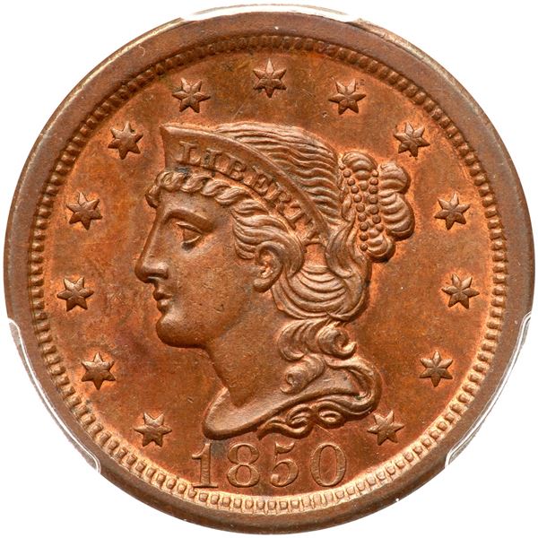 1850 N-17 R5 PCGS graded MS64 Brown