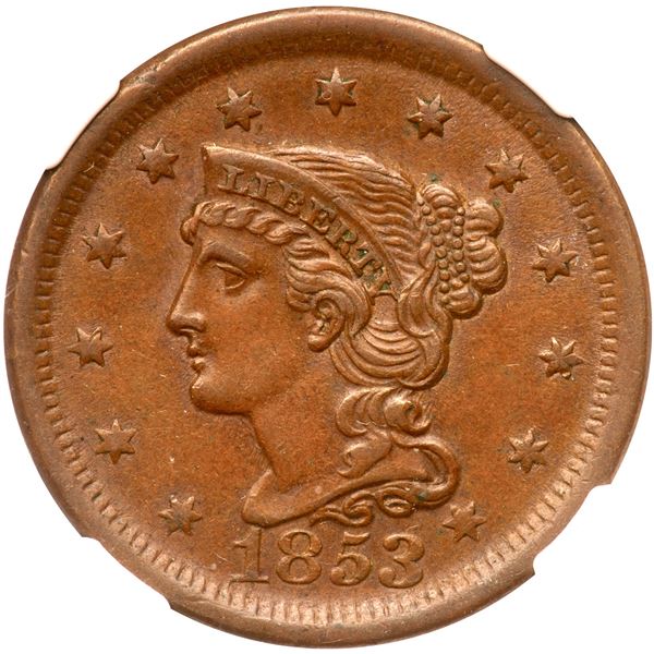 1853 N-30 R1 NGC graded AU58