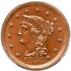 Image 1 : 1854 N-5 R3 Repunched 18 PCGS graded MS63 Brown