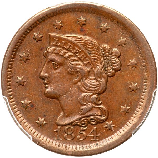 1854 N-22 R3+ PCGS graded AU55