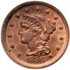 Image 1 : 1856 N-1 R1 Italic 5 PCGS graded MS64 Red & Brown