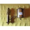 Image 1 : 1 MEDIUM BRASS WALL MOUNTED OIL LAMP (NO CHIMNEY)