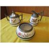 Image 1 : COLLECTIBLE 3 PIECE POTTER CREAM, SUGAR & BOWL SET