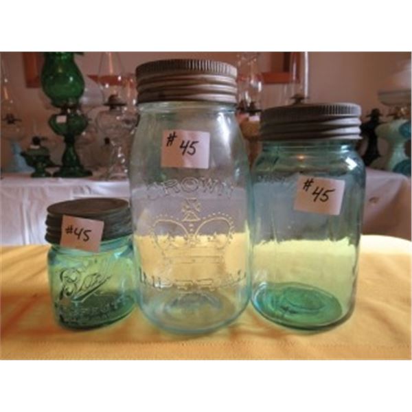 3 COLLECTIBLE SEALERS WITH LIDS