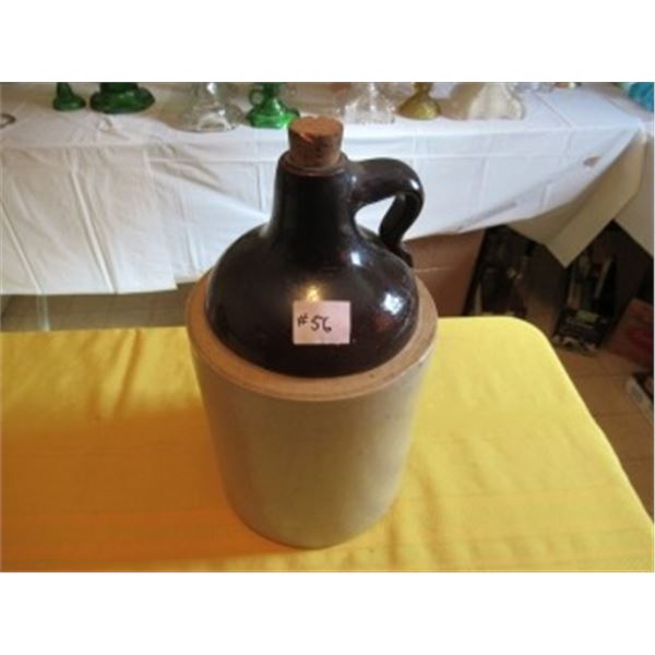 POTTERY JUG WITH CORK